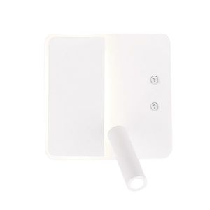Biela LED nástenná lampa 6W s nastaviteľnou lampou na čítanie Alma vyobraziť