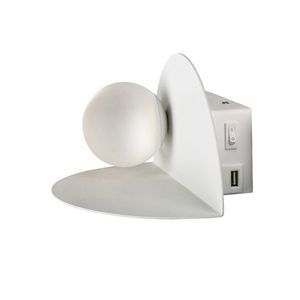 Nástenná lampa biela LED 4W 4000K USB nabíjačka s poličkou Zenit vyobraziť