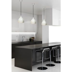 Závesná lampa Ystad 220mm LEDEA E27 40W kovová biela vyobraziť