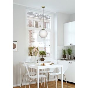 Závesná lampa zlatá/biela guľa 20 cm Glasgow Ledea vyobraziť
