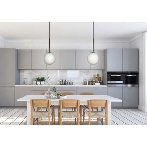 Závesná lampa zlatá/biela guľa 18 cm Glasgow Ledea vyobraziť