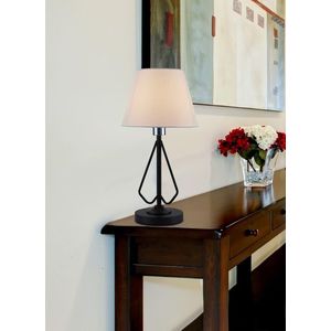 Stolová lampa Morley Ledea v čiernej/bielej farbe vyobraziť