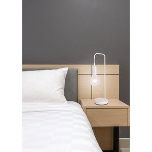 Biela kovová stolová lampa Laren Ledea vyobraziť