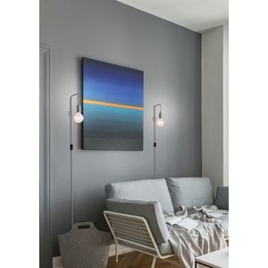 Sivá nástenná lampa s káblom Lampa Laren Ledea vyobraziť