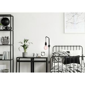 Čierna nástenná lampa s káblom Lampa Laren Ledea vyobraziť