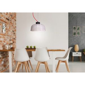 Závesná lampa Liverpool Ledea 27 cm sklo/červený kábel vyobraziť