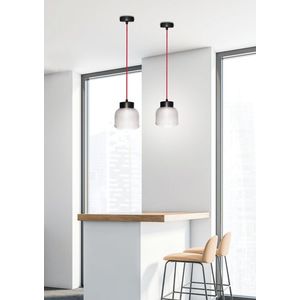 Závesná lampa 15cm číry/červený kábel Liverpool Ledea vyobraziť