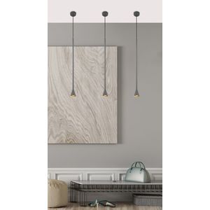 Závesná lampa Tucson Ledea sivá, dlhá vyobraziť