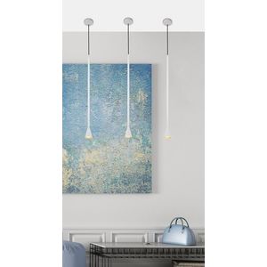 Závesná lampa Tucson Ledea, biela, dlhá vyobraziť