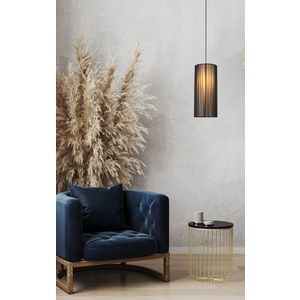 Čierna drevená závesná lampa 18 cm Kioto Ledea vyobraziť