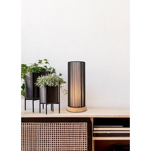 Čierna + drevená stolová lampa Kyoto Ledea vyobraziť