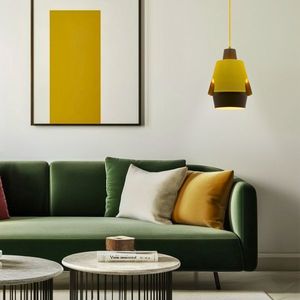 Závesná lampa žltá/sivá E27 Falun Ledea vyobraziť