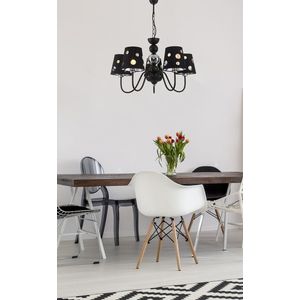 Čierna závesná lampa 5xE14 Batley Ledea vyobraziť