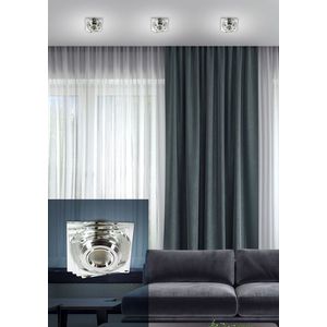 Stropné svietidlo, bezfarebné, LED, 3W, sklo, štvorcové, SS-32 vyobraziť
