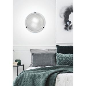 Stropné svietidlo biele sklo okrúhle nástenné 60W Wrap vyobraziť
