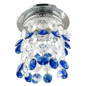 SK-68 chrómovo-modré dekoratívne stropné svietidlo vyobraziť