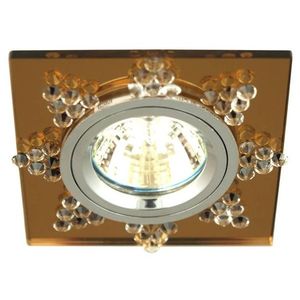 Pevné stropné svietidlo, štvorcové, sklo, chróm vyobraziť