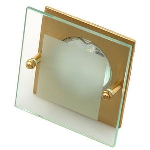 Stropné svietidlo, štvorcové sklo, saténové zlato SZ-04 vyobraziť