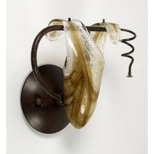 Nástenná lampa s patinovaným skleneným tienidlom G9 40W L&H Magma vyobraziť