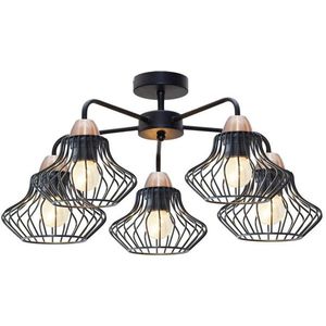 závesná stropná lampa 5x60W E27 čierna vyobraziť