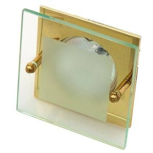 Stropné svietidlo zo zlatého štvorcového skla SZ-04 vyobraziť