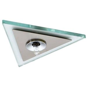 Stropné svietidlo chróm + saténové trojuholníkové G4 PO-04 vyobraziť