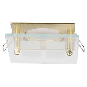 Stropné svietidlo, štvorcové sklo, saténové zlato SZ-03 vyobraziť