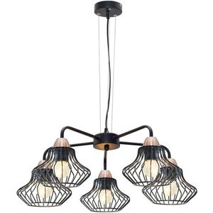 Závesná stropná lampa 5x60W E27 čierna Alen vyobraziť