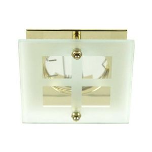 Stropné svietidlo štvorcové sklo zlaté SZ-06 vyobraziť