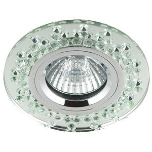 Pevné stropné svietidlo, okrúhle, chrómové, priehľadné sklo vyobraziť