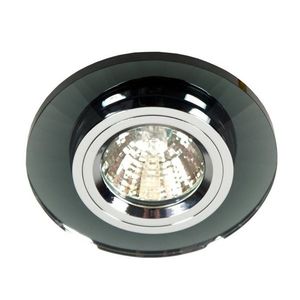 Pevné stropné svietidlo, sklo, čierne/chrómové, okrúhle, SS-10 vyobraziť