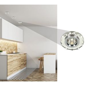 Pevné stropné svietidlo, okrúhle, číre sklo vyobraziť