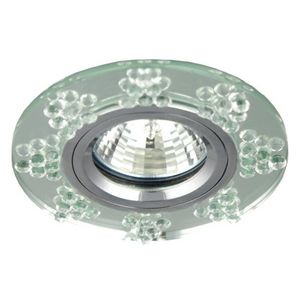 Pevné okrúhle stropné svietidlo, chróm, priehľadné sklo vyobraziť