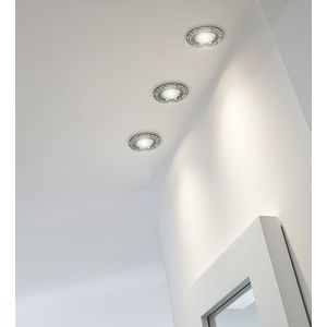 Okrúhle stropné svietidlo s čiernymi kryštálmi SOC-02 vyobraziť