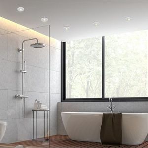 Biele okrúhle stropné svietidlo IP65 hermetické SH-06 vyobraziť