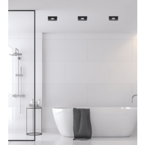 Hermetické stropné svietidlo IP65 čierne štvorcové SH-13 vyobraziť