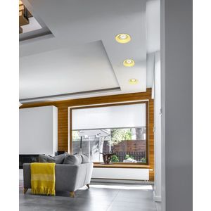 Žlté zapustené stropné svietidlo vyobraziť