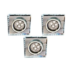 Štvorcové stropné svietidlo + 3 biele LED SS-22 vyobraziť