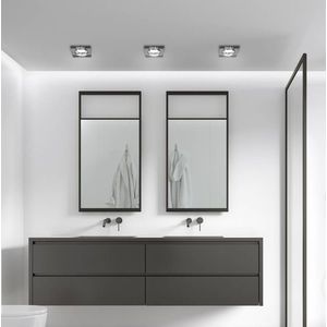 Sada 3 čiernych štvorcových LED stropných svietidiel SS-16 vyobraziť