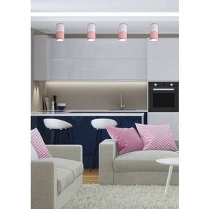 Stropné svietidlo bielo-ružové 1xGU10 trubica vyobraziť