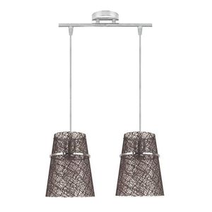 Závesná plastová žiarovka 2X60W E27 chróm vyobraziť