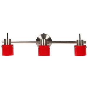 Stropné svietidlo Červený pásik 3X50W G9, saténový nikel vyobraziť