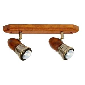 Stropné svietidlo Parteo 2X40W E14 R50 tmavá patina dreva vyobraziť