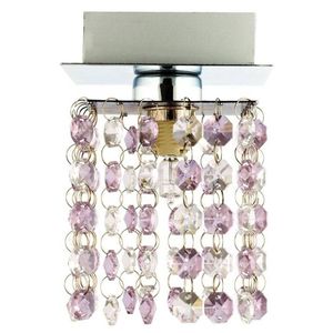 Stropné svietidlo G9 Classic chróm/fialové krištáľové vyobraziť