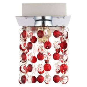 Stropné svietidlo G9 Classic chróm/červený krištáľ vyobraziť