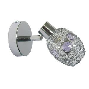 Nástenná lampa zlatá 1X40W G9 fialová chróm vyobraziť