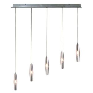 Závesná lampa zo skla, chróm, 5xG4, Galaxy vyobraziť