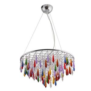 Chrómová závesná lampa s kryštálmi Vegas vyobraziť