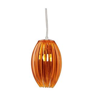 Malá oranžová akrylová závesná lampa Abuko vyobraziť
