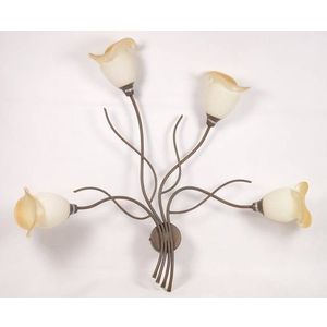 Hnedá nástenná lampa 4xE14 Renaissance vyobraziť